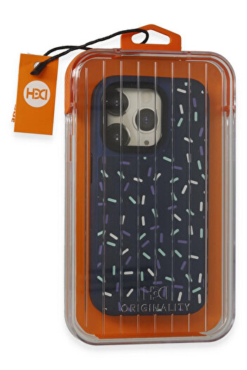 Fuchsia iPhone 15 Pro Case Hbc-222 Bern Cover - Navy Blue