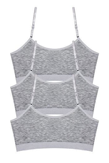 Öts Girl's Bustier with 3 Adjustable Straps and Removable Pads (96% Cotton - 4% Elastane)