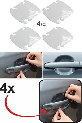 THREESTEP Car Door Handle Protective Film (Set of 4) Paint Anti-Scratch