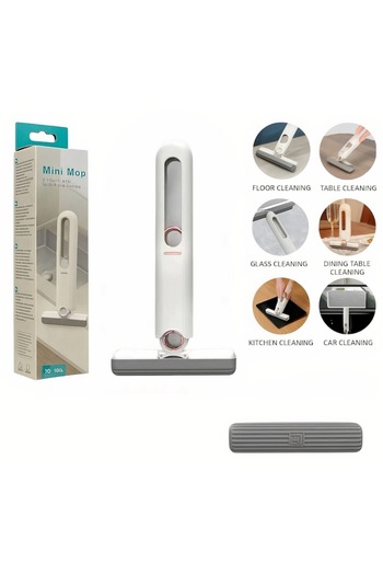 OEM Mini Mop 29x12cm with Foldable Sponge, Ergonomic Handle