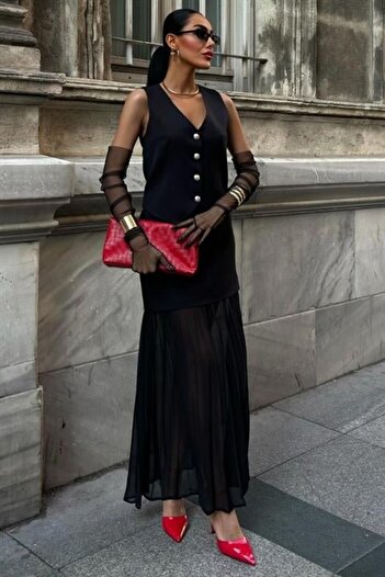 Wear Up Premium Suit with Vest and Pleated Skirt 10096