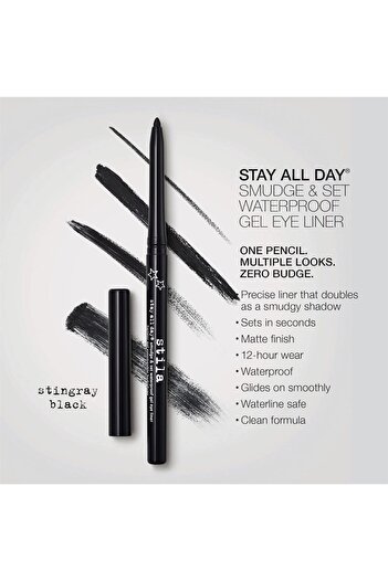 Stila Stay All Day Smudge & Set Gel Waterproof Eyeliner - Stingray Black for Women - 0.01 oz