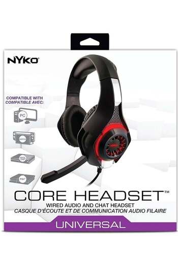 Nyko Core Universal Stereo Gaming Headset Retractable Microphone