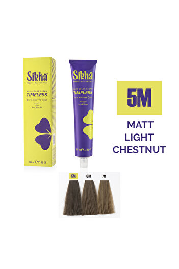 SIKHA Timeless Permanent Hair Dye Matt Light Brown 5M, 100 ml