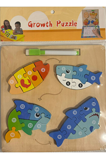 Dartonia Educational 2-in-1 Set – Puzzle 'Fish Evolution' 2-in-1 – Play, Learn, and Create!