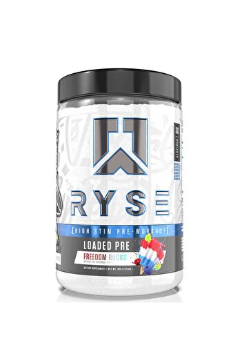 RYSE Loaded Pre Workout, Freedom Pop, 30 Servings, Maximize Pump, Explosive Energy
