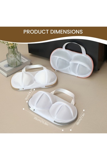 pratikus Lotus Upgraded Bra Washing Bag – Thick Mesh Zipper Bag That Protects Bras