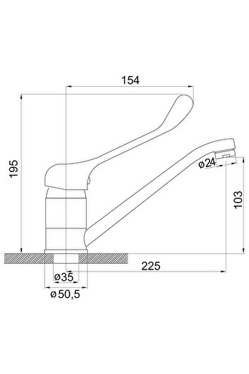 Other Vasto Medico Sink Tap, Chrome, Single-Lever