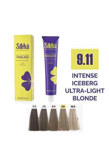 SIKHA Permanent Hair Dye Timeless Blond Iceberg Intense 9.11, 100 ml