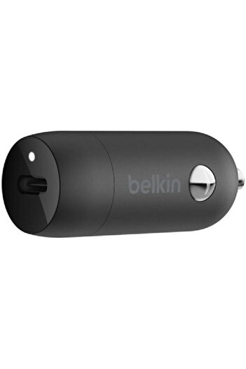 Belkin Car Charger USB-C Watt + USB-C to USB Cable 30W Black