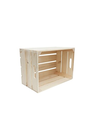 PLAYER COM Spruce Wood Box with Handles 'Paparuda' 44 x 31 x 24 cm