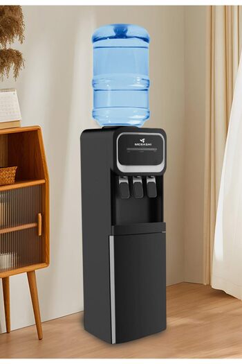 MEBASHI Japan Top Load Water Dispenser, 3-5 Gallons Capacity, Black, 1220W, High Efficiency, Free St