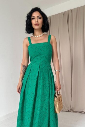 Wear Up Φόρεμα με πράσινο λουράκι