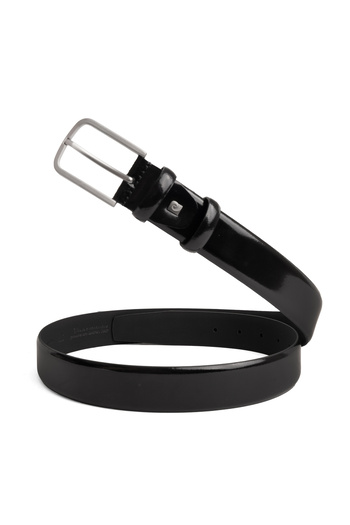 Pierre Cardin Black Patent Leather Men's Belt (Width 3.5 cm) Pc100Asy3
