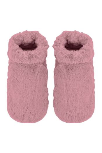 ANTBRO ® Women's House Slippers, Pink Faux Fur, Non-Slip Sole, Size 39-41