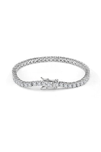 UNA VIDA - Bratara Tenis, Argint 926, Pietre Zirconia, 18 cm