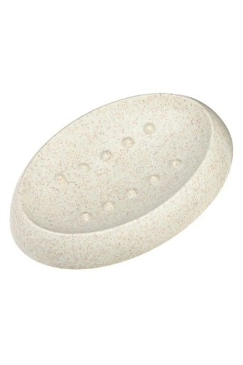ANTBRO Sand effect beige plastic soap dish Antbro® 13x8cm