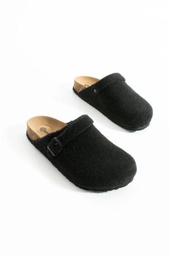 Cozi company Men's Cork Sole Orthopedic Felted Winter Closed-Front Sabo Daily Comfortable House Slippers