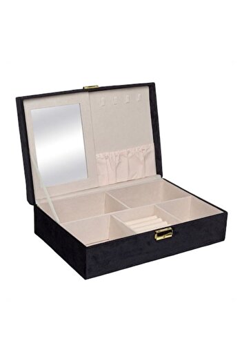 OEM Velvet Jewelry Organizer Box, Black, 30x20x9 cm