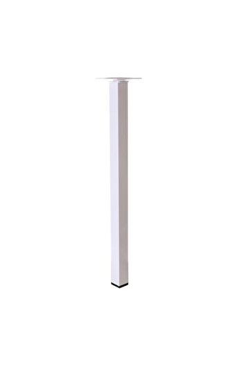 OEM Furniture leg for table, 25 x 25 mm, H 800 mm, stainless steel, matte white