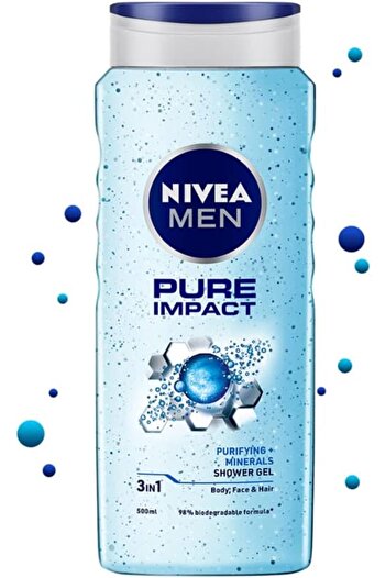 NIVEA Pure Impact Shower Gel, 500ml