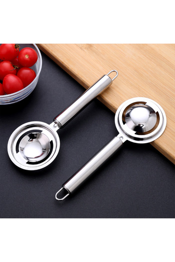 pratikus Stainless Steel Egg White Separator – Easy and Hygienic Egg Separator Long