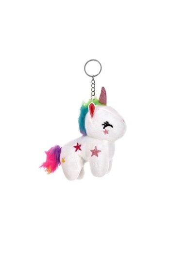 OEM Unicorn Plus Keychain, White/Rainbow, 14 cm