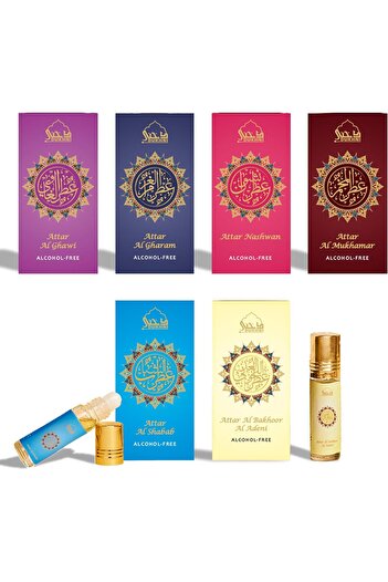 dukhni Yemeni Attar Oil Set - Authentic Arabic Fragrance Oils - 6ml each