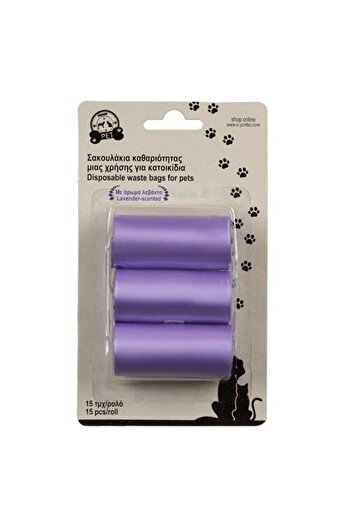 ANTBRO Set 45 disposable garbage bags Antbro® with lavender scent, purple
