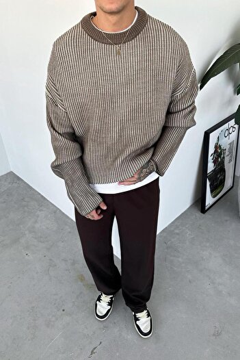 HAFKAGİYİM Mink Soft Washable Relaxed Knit Sweater