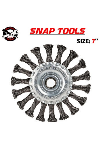 SNAP TOOLS فرشاة قرص مجدولة ''7 حديد