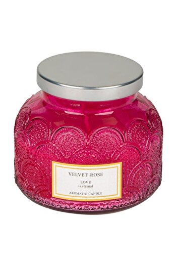 Maison du Paradis Aromatic Candle in Decorative Pink Jar, Maison du Paradis, 8 x 9.3 cm