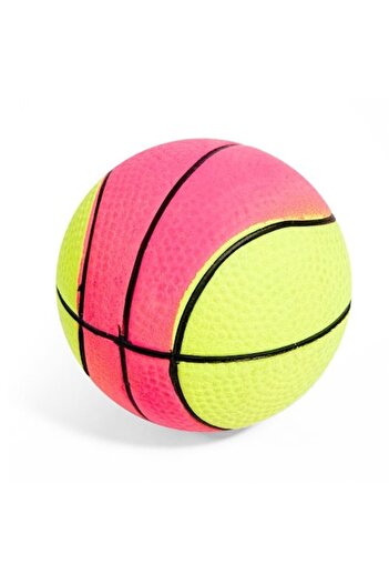 ANTBRO Dog Toy Antbro® Basketball, Pink/Yellow, 6 cm
