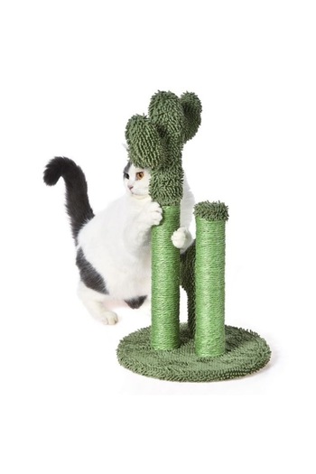 ANTBRO ® Cactus-Shaped Play Stand for Cats with 2 Rope Columns and Hanging Toy, 31x52cm
