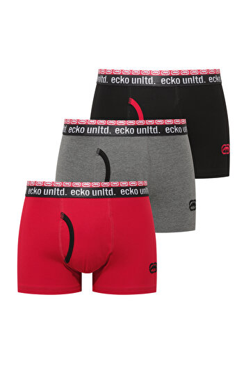 ECKO Black - Anthracite Melange - Red 3-Piece Boxer