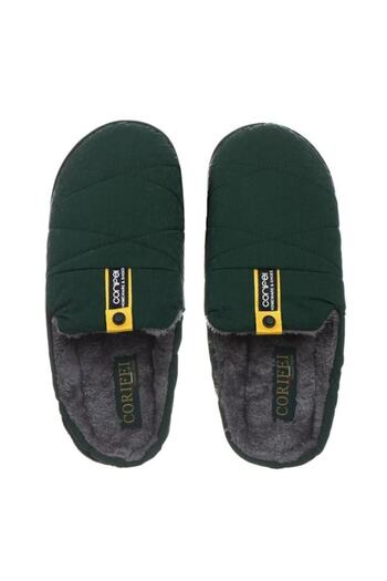 ANTBRO House Slippers for Men, Khaki with Yellow Patch, Size 43-44