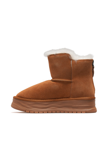 Guja Γυναικείες μπότες από nubuck δέρμα με γούνα για καθημερινή χρήση 25k 24k156-2 Z Camel Nubuck