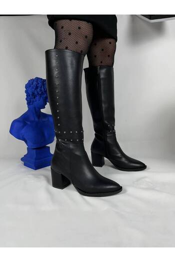 BESKAR Kb 505 Kuback Charcoal Skin Trock Daily Women's Boots