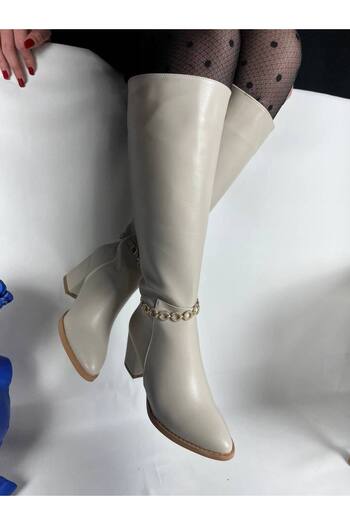 BESKAR Kb 505 Kuback Beige Daily Women's Boots