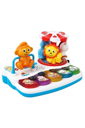 Lioness Piano with sound and colorful animals, Lioness, 20 x 15 x 18 cm