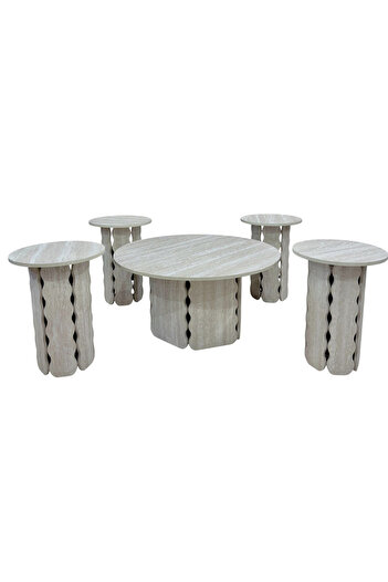 DEC17 4+1 serving table set with modern design