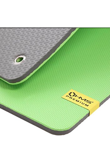Other MFK08 GREEN-BLACK CLUB FITNESS MAT WITH HOLES 140*60CM EVA 15MM HMS PREMIUM