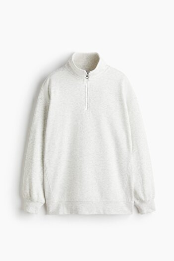 H&M Yarım Fermuarlı Sweatshirt