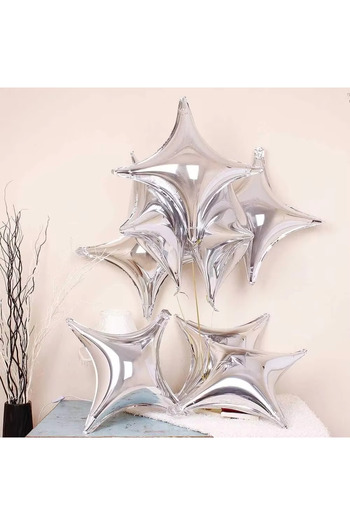 Choice 10inch 20pcs 20Pcs Star Balloon Set, Modern Aluminum Silver Party Decorated Balloons