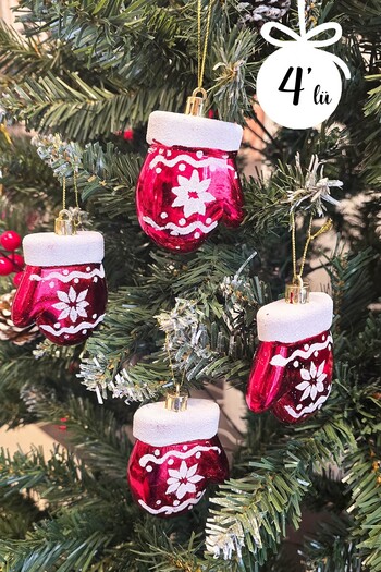 PEKSHOP Glove Shaped Christmas Tree Ornament 4 Pack