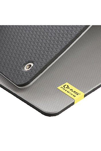 Other MFK07 LIGHT GREY-BLACK CLUB FITNESS MAT WITH HOLES 120*60CM EVA 15MM HMS PREMIUM