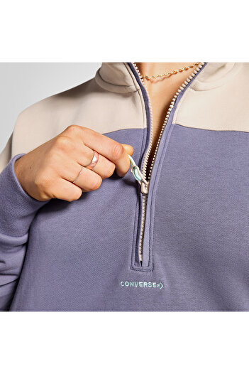 Converse Wordmark Kadın Lila Sweatshirt