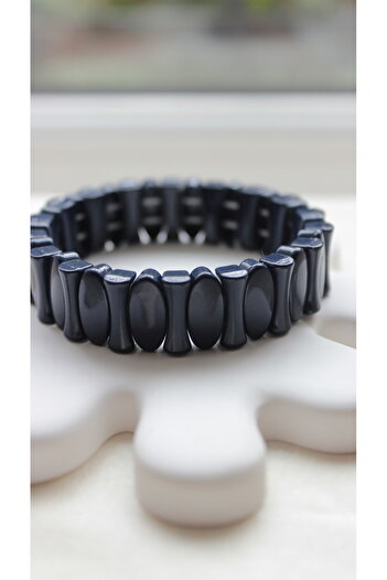 nevamor Ceramic Coated Navy Blue Elastic Bracelet