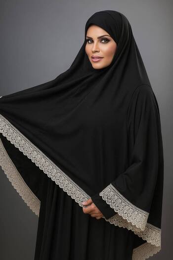ALDAİR Double Piece Women's Hijab Embroidered Prayer Dress Anti-Sweat Sendy Fabric 800 Grams