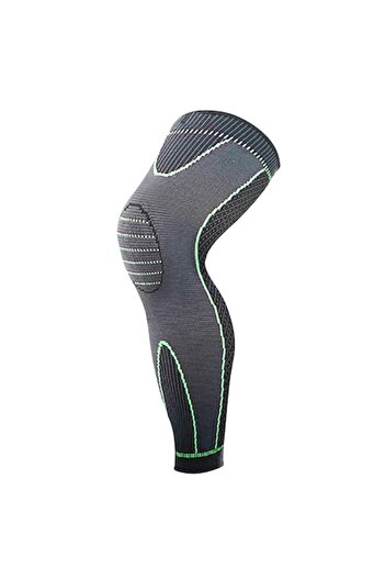 STM Long Elastic Knee Brace, STM, for Knee and Leg, Green with Black, UNISIZE